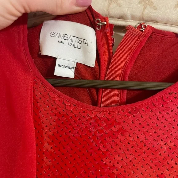 EXCELLENT CONDITION Giambattista Valli Red sequin gown - Picture 4 of 6